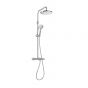 Roca EVEN-T Round Complete Shower Set, Exposed Bar Valve, Fixed Shower Head and Shower Handset, Chrome A5A9780C00