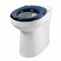 Twyford AV7881BE Avalon 25 mm Antibacterial Toilet Seat Ring with Bottom Fix Chrome Plated Hinges Blue 5024959298986