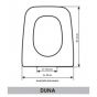 Replacement Bellavista Duna Toilet Seat and Cover Seat White NOT ORIGINAL