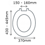 Celmac SCI11WY White Celeste Pro Raised Toilet Seat