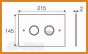 Flush Plate  button Evolut Cubik Tropea3 VS0871735 gloss INOX VALSIR 8023857191785