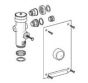 GROHE 42902 Conversion set for DAL flush valves 663.04 - incl cover