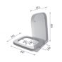 GSI Traccia Toilet Seat and Cover with all the Fixings Standard Close 1331034979-31722600