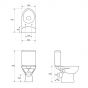 Cersanit Parva Toilet Seat and Cover Standard Close with fittings K98-0052