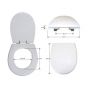 Porcher Veneto Toilet Seat and Cover with Hinges 67002497108