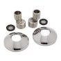 SHOWER BAR MIXER VALVE EASY WALL FIXING KIT CHROME EXPOSED ROUND FITTING