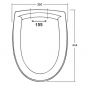 Sphinx Gilia toilet seat white S8H5M010000 spacing hinges: 155 mm