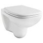 Square Standard Close toilet seat with hinges in stainless steel