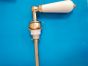 Toilet Cistern Lever With White Ceramic Flush Handle Gold