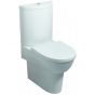 Twyford Flow Toilet seat with Chrome Seat Hinges Standard Close FW7865WH