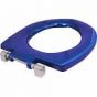 Twyford Toilet seat ring With stainless steel top fix hinges and stability buffers Blue AV7861BE