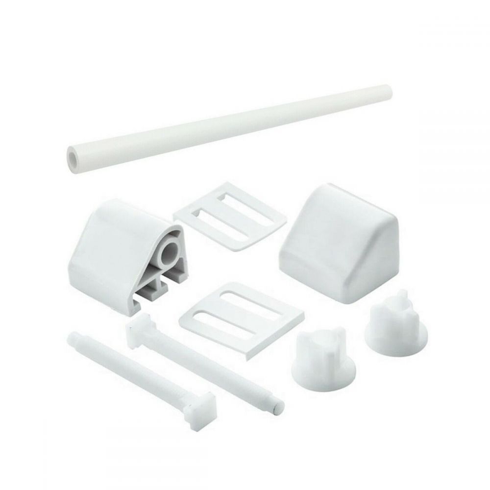 Wirquin White plastic hinge with rod & Lock for Sonata Saxon Celmac 20120563  MTS527BB/A