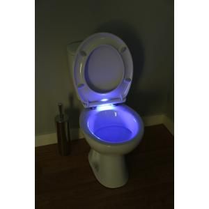 Adjustable hinges fit all standard toilets
Hard wearing thermoset plastic
Stainless steel top fix hinges
Sensor activated LED night light
LED light lasts 120 seconds each time
Batteries not included (requires x2 AAA) expected battery life of 3 months
