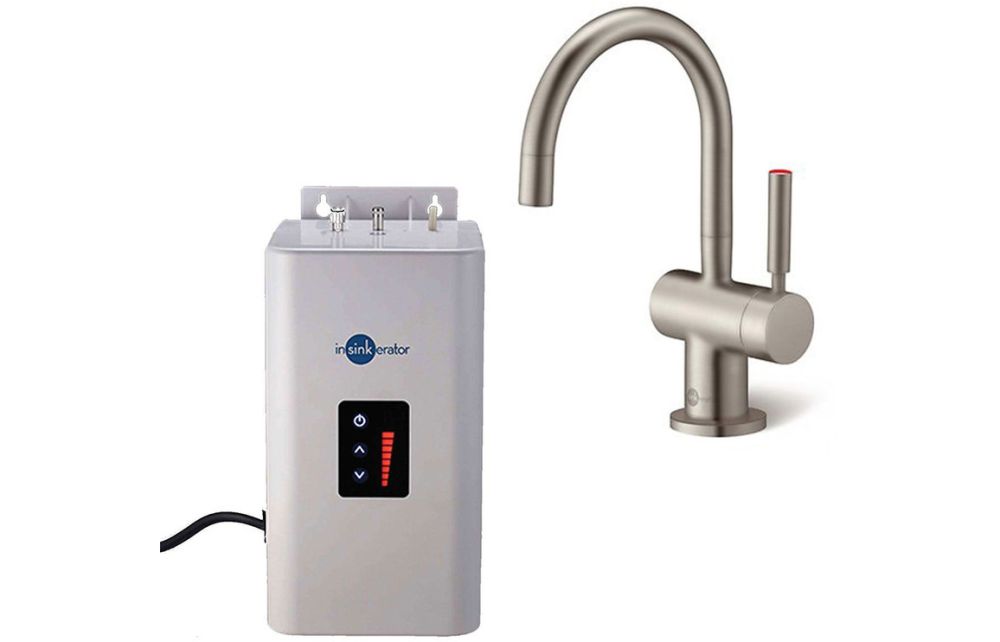 InSinkErator H3300 Hot Mixer Tap Neo Tank & Water Filter Brushed Steel