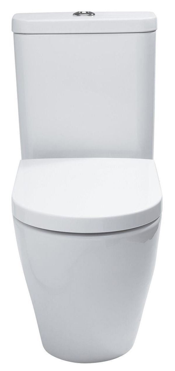 Cook & Lewis Alexas Contemporary Back-To-Wall Close-Coupled Toilet Seat with Hinges