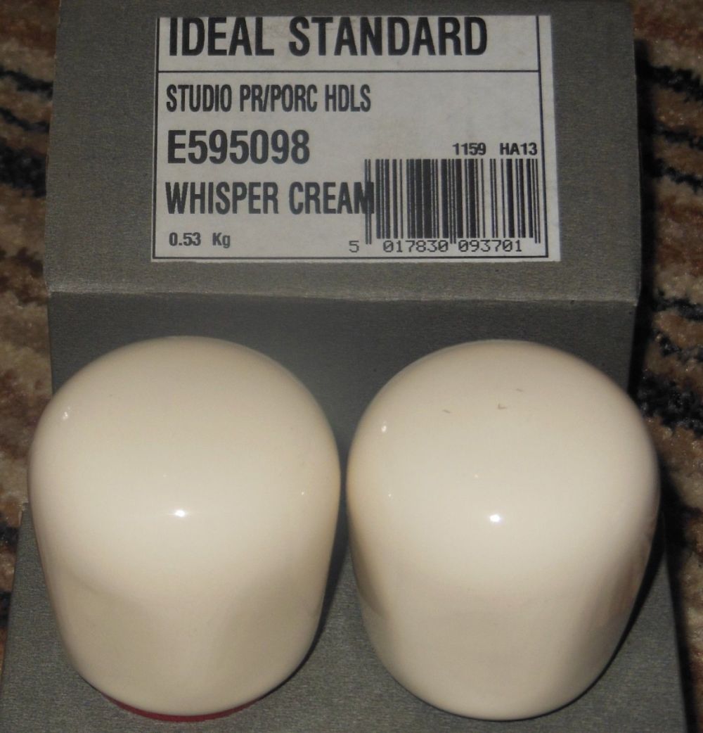 Ideal Standard Studio Tap Heads in Whisper Cream E595098