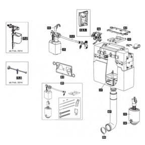 Fluidmaster Schwab Concealed Cistern Spares 187.1200