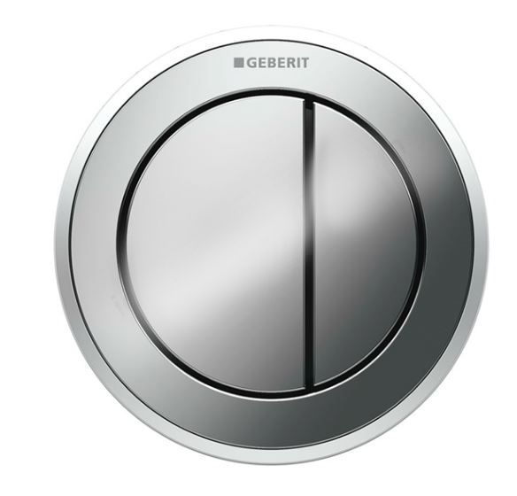Geberit Type10 Dual Flush Button - 116.055.KH.1 Matt Gloss Chrome
