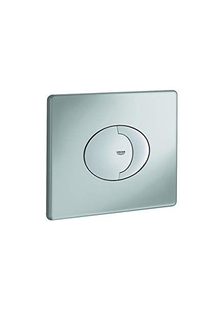 GROHE Flush Plated 38505000 Skate Air WC Wall Plate, Brushed Chrome Faceplate 38505000