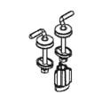HARO B0302W temple hinge Solid Fix, stainless steel 1 set