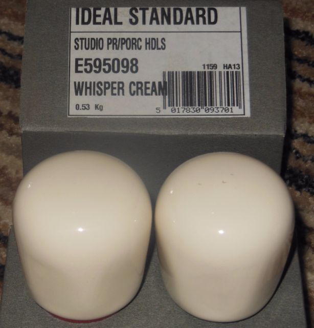 Ideal Standard Jetline / Studio Porcelain Tap Heads in Whisper Cream E5950 98
