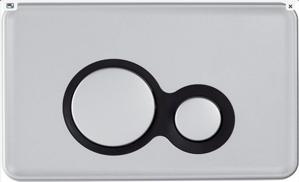 OTTO Control Plate,Satin frame button- Black ring