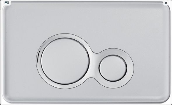 OTTO Control Plate, Chrome frame button- Satin ring