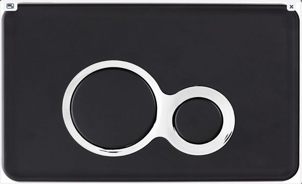 OTTO Control Plate, Soft Black frame/button- Chrome ring