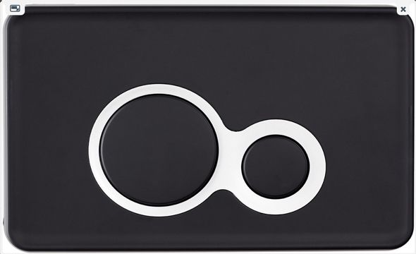 OTTO Control Plate, Soft Black frame button- Satin ring