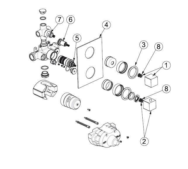 Porcelanosa 100064816 NK LOGIC CLOSED / SHIFT HANDLE N24055002