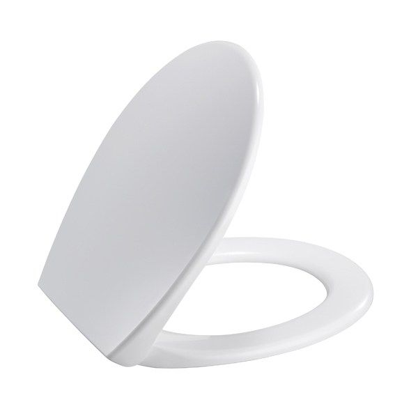 Toilet seat with soft close incl. hinge in stainless steel