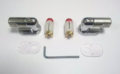 Saneux INDY Soft Close Seat Hinges & Fixings 2005010, used with the Saneux I-line 60633 White Soft Close seat, hinges come in Chrome with erxpansion toggles for top fixing/Mounting
