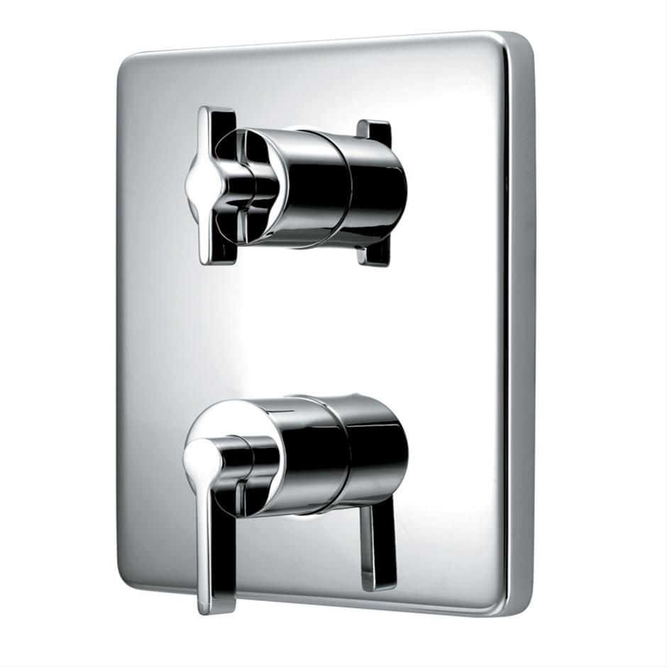 IDEAL STANDARD SILVER FACEPLATE AND HANDLES A3642 CHROME