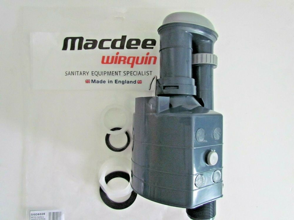 SYPHON MACDEE METRO 3 PIECE SYPHON D SHAPE BELL SYPHON MACDEE Height 7