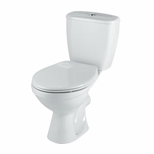 Twyford Bravo/Option ST2810 toilet seat and cover White B89600 with Toilet Seat Hinges