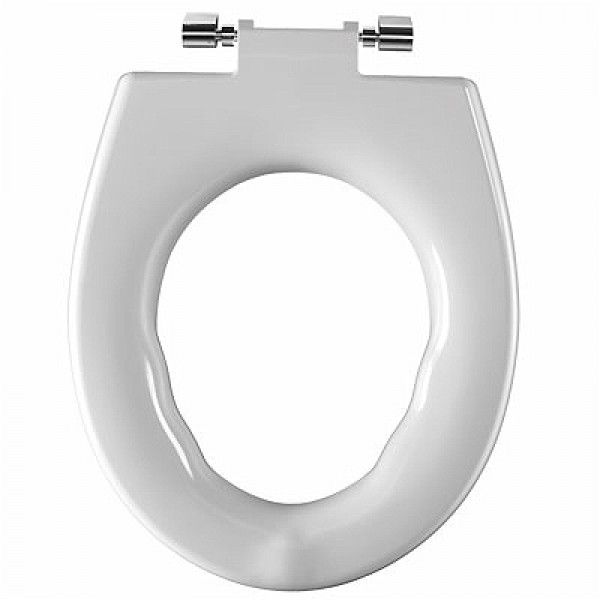 Twyford seat ring With stainless steel top fix hinges and stability buffers White AV7861WH