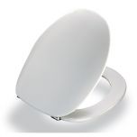 Standard Close Rounded toilet seat with hinges in stainless steel 124