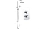 Round Shower Pack 2 - Circa Twin Two Outlet & Riser/Overhead Kit DICMP0036