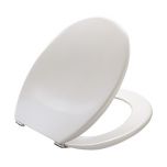 Rounded Standard toilet seat with Polygiene and Stainless Steel hinge 