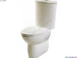 Toilet seat fits Vitra Mia stainless steel hinges with soft close 09-003-009
