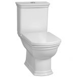 VitrA Serenada Close Coupled Toilet WC Push Button Cistern with  Standard Toilet Seat 4160B003-7200+4161B003-5340+95-003-021