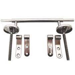Duravit 0061601000 Hinge set for toilet seat without soft-close, stainless steel