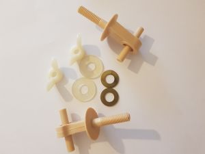  Twyford Capricorn Plastic toilet seat hinges in Almond MTS349