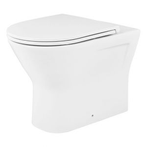 BATHSTORE FALCON TOILET SEAT AND COVER WITH FITTINGS SOFT CLOSE 558836