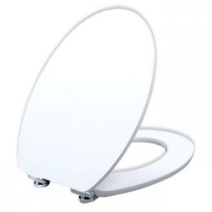 Celmac Wirquin DIPLOMAT Toilet Seat- Soft close hinges, mouldwood seat with a polished acrylic finish
