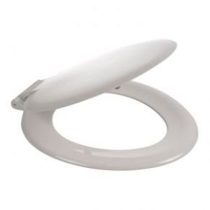 Celmac Wirquin MELODY - Stainless steel hinges, Toilet seat and cover with stainless steel hinge - white