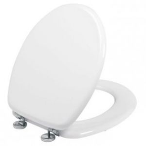 Celmac Wirquin WOODY Toilet Seat  - Stainless steel hinges, seat made of mouldwood 21230004