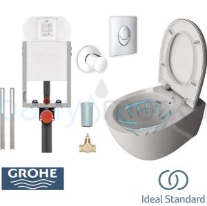 Ideal Standard StradaO Clearim Ductless Wall-hung WC + Grohe Concealed Cistern Set Z266201-SET