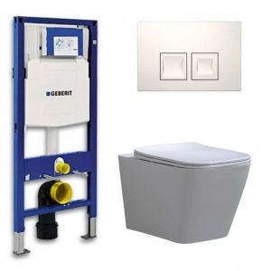 Geberit UP 100 Toilet set - Alexandria-02 Delta 50 White - Built-in WC Wall-hung toilet DC2349
