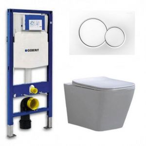 Geberit UP 320 Toilet set - Built-in WC Wall-hung toilet - Alexandria Flatline Sigma-01 Matt White DC3691